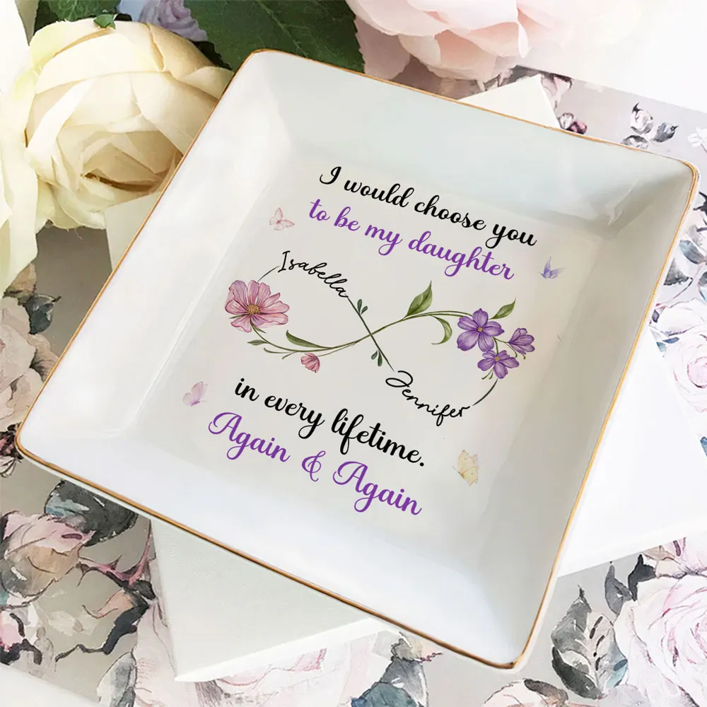 Floral Infinity Jewelry Dish - Gift for Daughter - Image 3