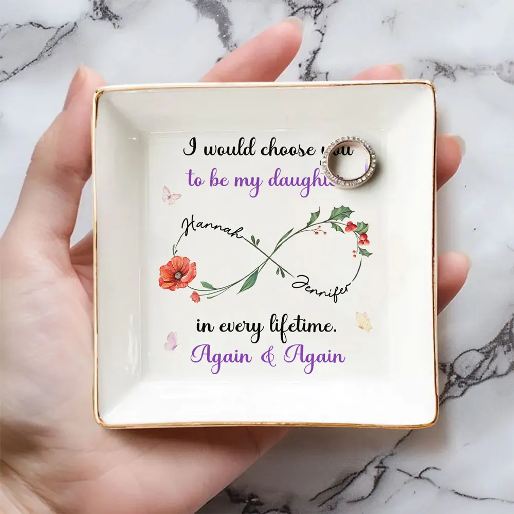 Floral Infinity Jewelry Dish - Gift for Daughter - Image 4