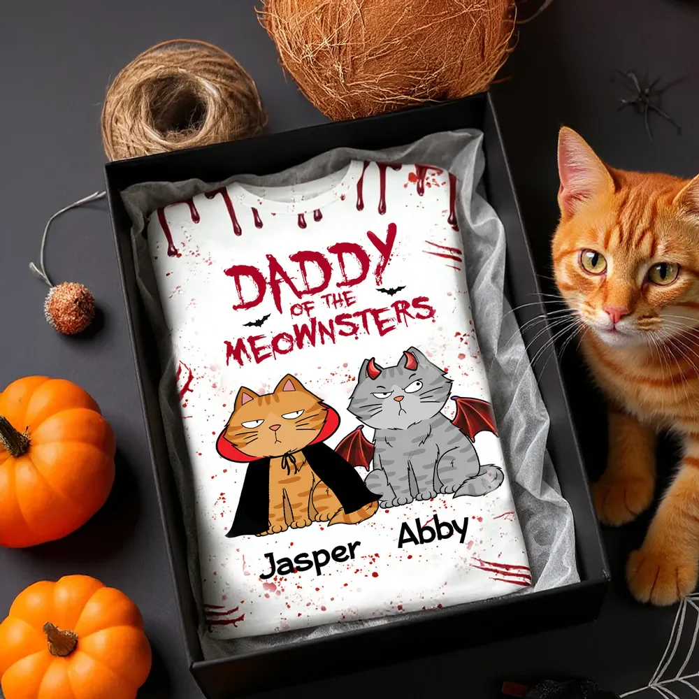 Halloween Cat Classic Tee with Playful Print, Casual Wear, Perfect Gift for Cat Lovers - Image 7