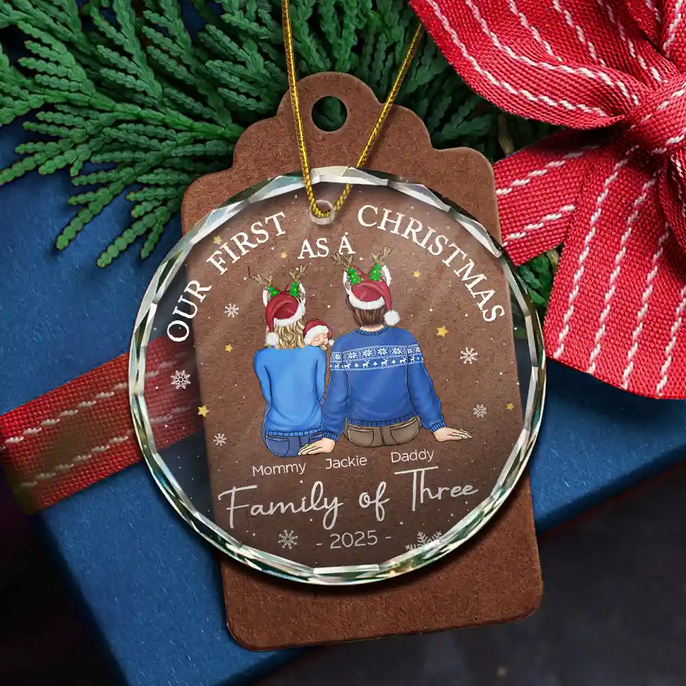 Crystal Ornament with Cozy Family Design for Christmas Tree Decoration, Perfect Gift for Holiday Memories - Image 6