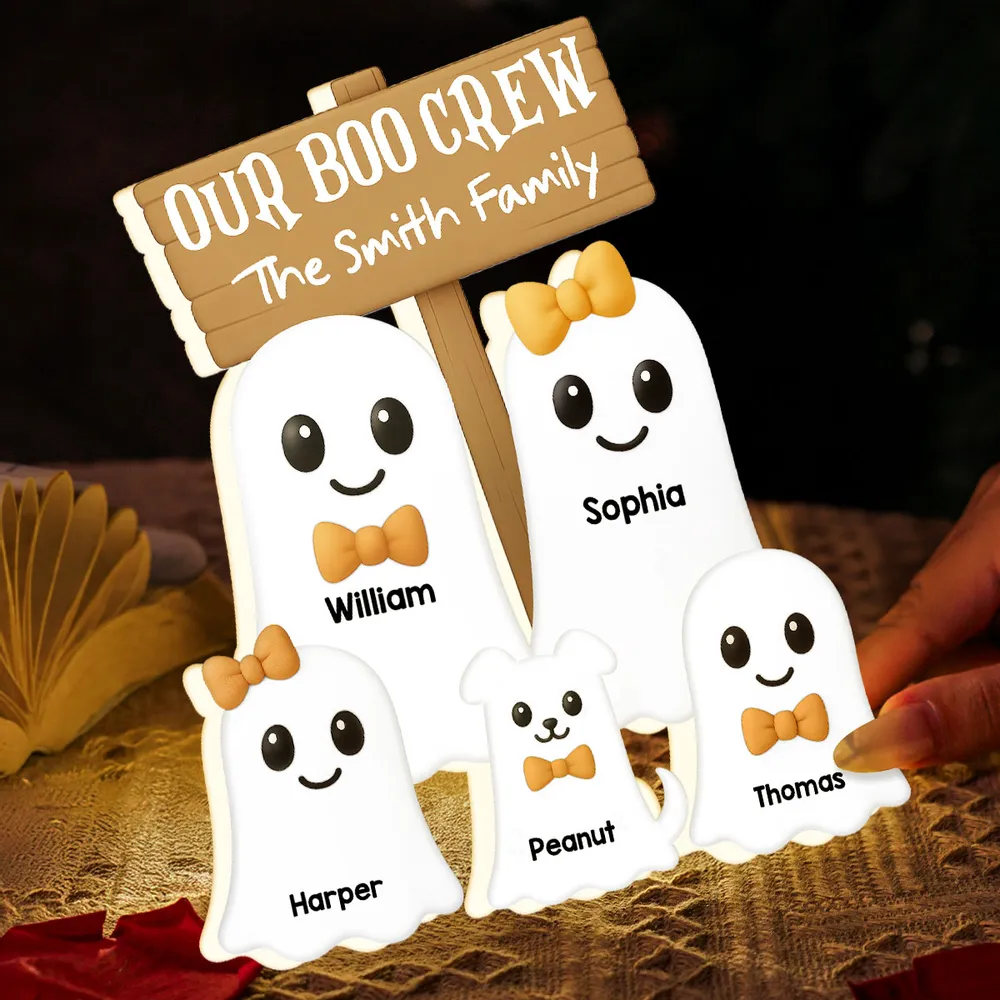 Halloween Ghost Family Acrylic Light Box, Fun Spooky Design, Cozy Night Light, Perfect Gift for Families - Image 4