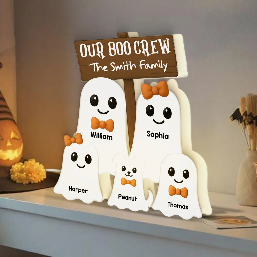 Halloween Ghost Family Acrylic Light Box, Fun Spooky Design, Cozy Night Light, Perfect Gift for Families - Image 5