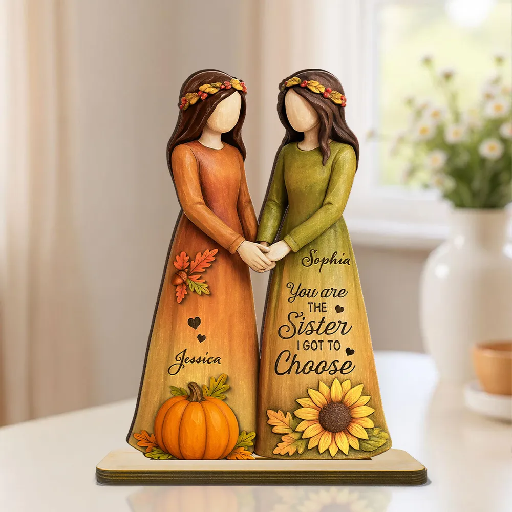 Handcrafted Wooden Plaque - Girls Holding Hands Friendship Décor - Image 7