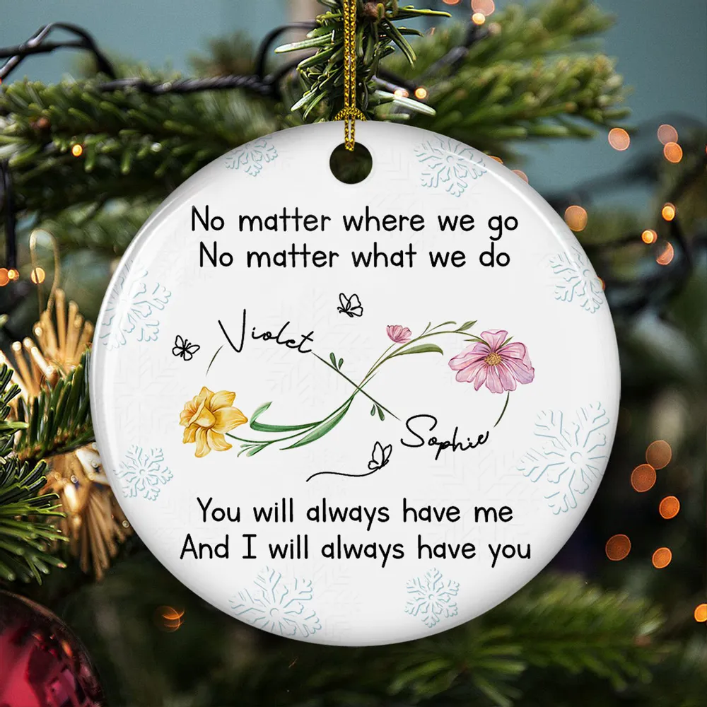 Ceramic Ornament with Floral Infinity Design, Heartfelt “Bestie” Message for Lasting Friendship, Perfect Gift for Friends - Image 3