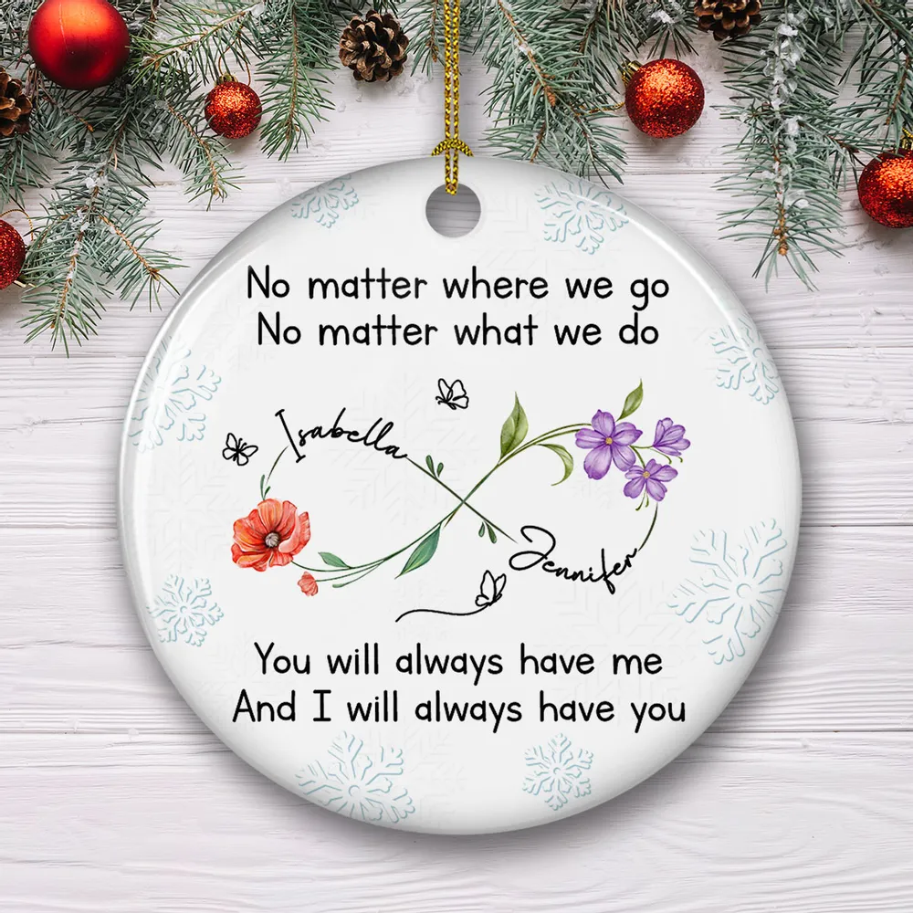 Ceramic Ornament with Floral Infinity Design, Heartfelt “Bestie” Message for Lasting Friendship, Perfect Gift for Friends - Image 4
