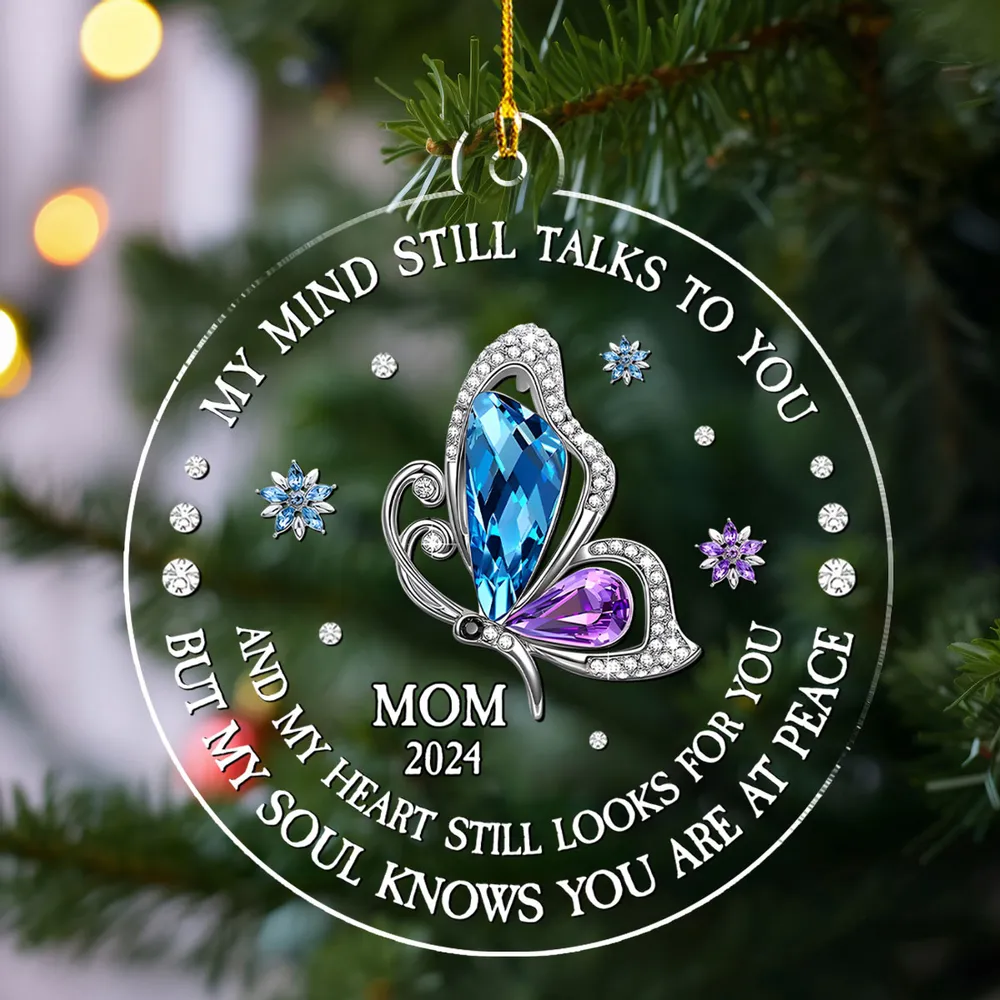 Acrylic Ornament with Butterfly Memorial Design Thoughtful Keepsake Gift for Loved One Remembrance - Image 5
