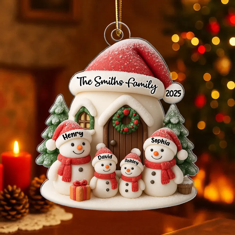 Festive Snowman Family Acrylic Ornament for Personalized Holiday Decoration, Warm Christmas Spirit, Ideal Gift for Loved Ones - Image 7