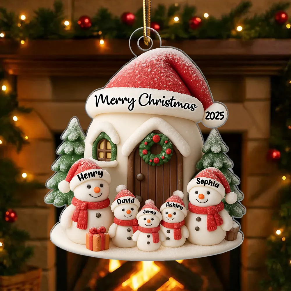 Festive Snowman Family Acrylic Ornament for Personalized Holiday Decoration, Warm Christmas Spirit, Ideal Gift for Loved Ones - Image 8