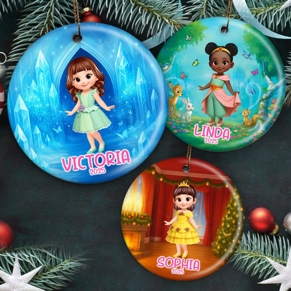 Ceramic Ornament with Princess Fairytale Design, Enchanted Forest Scene with Animals, Heartwarming Keepsake and Perfect Gift for Children - Image 8