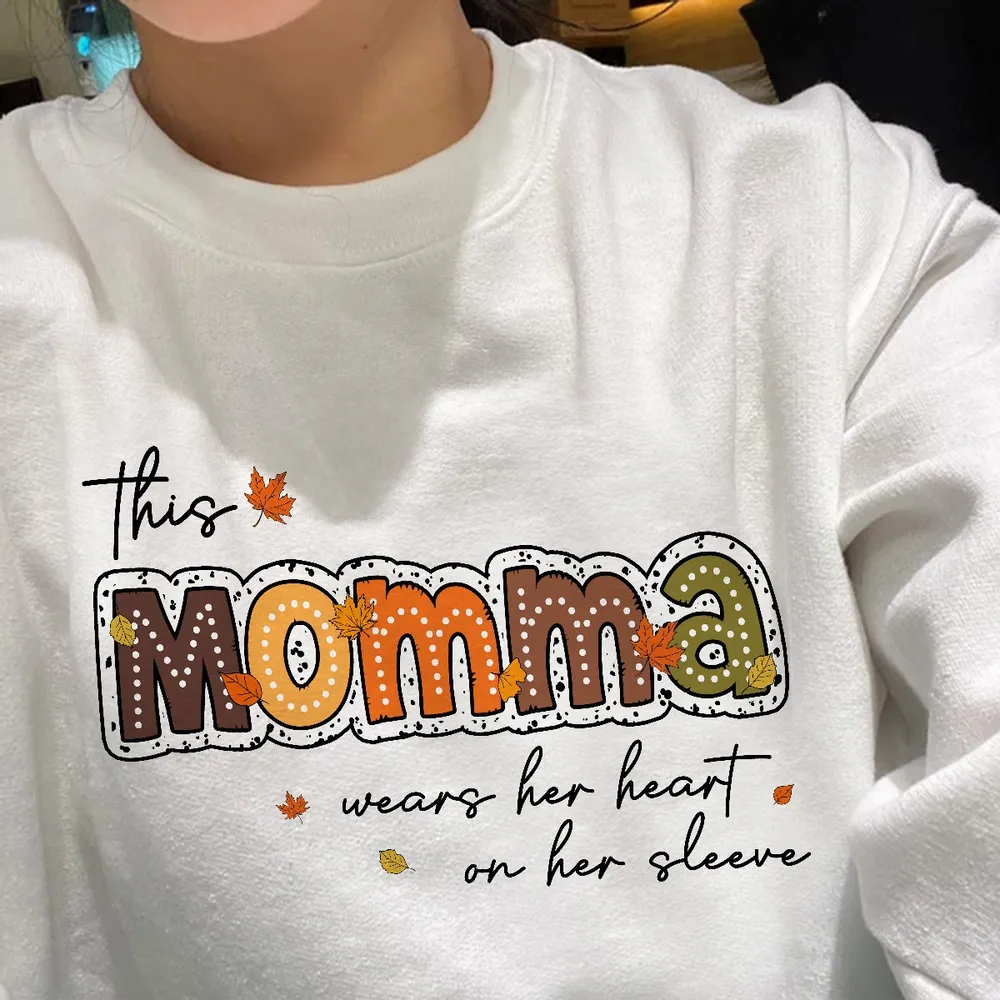 Grandma Pumpkin Themed Sweatshirt – “This Grandma Wears Her Heart on Her Sleeve” Cozy Gift for Grandma - Image 7