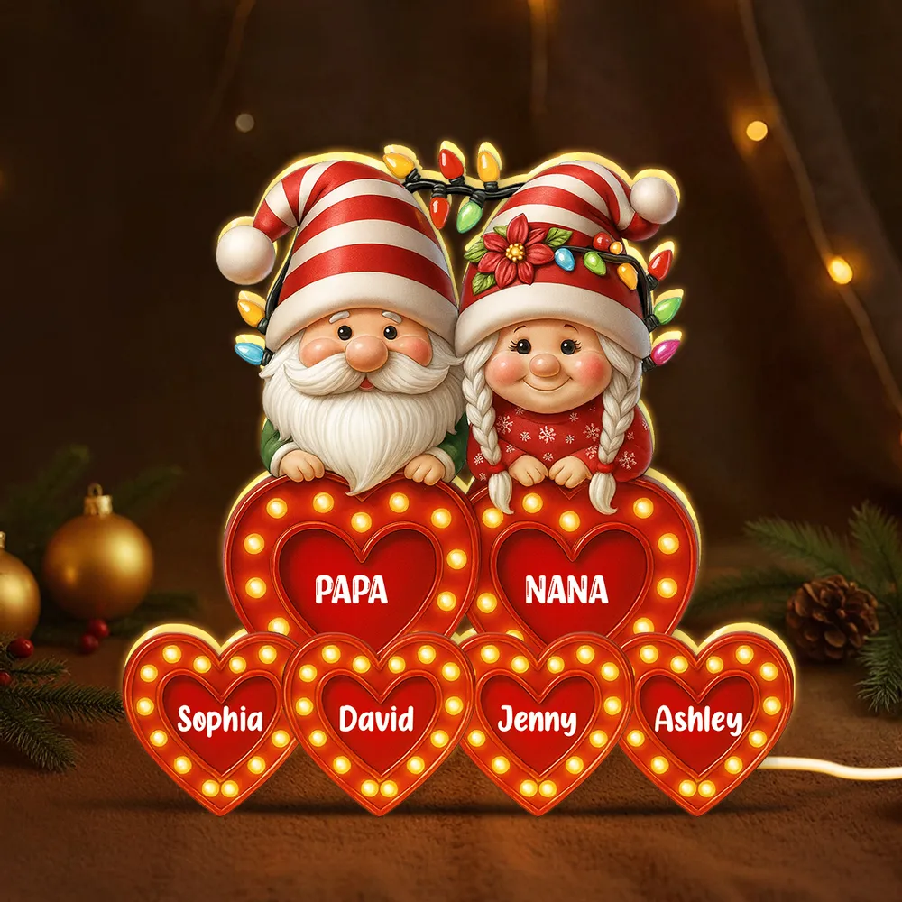 Grandparents Acrylic Light Box – Personalized Christmas Decoration with Grandkids’ Names, Clear and Collectible Gift - Image 6