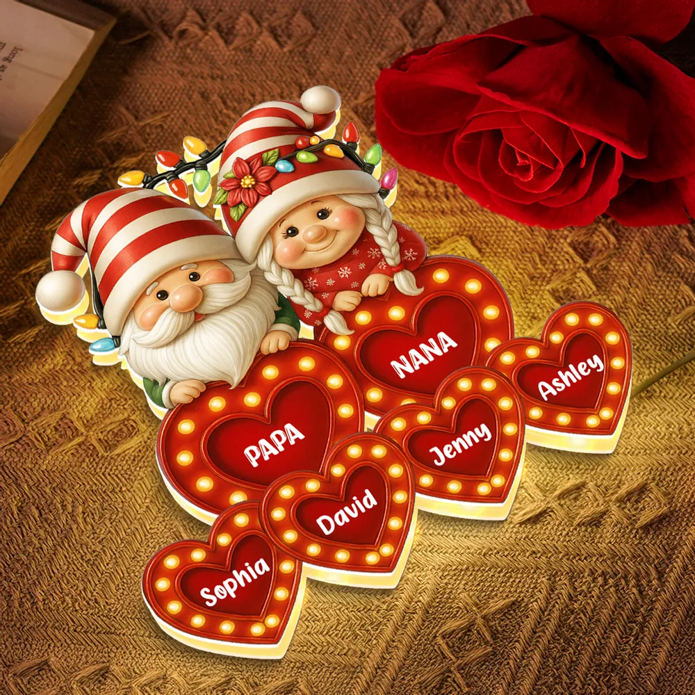 Grandparents Acrylic Light Box – Personalized Christmas Decoration with Grandkids’ Names, Clear and Collectible Gift - Image 7