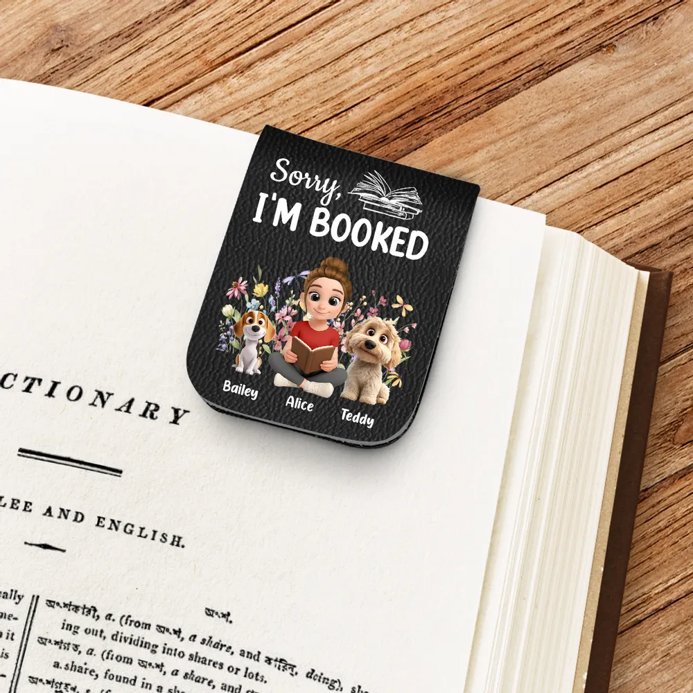 Personalized Leather Magnetic Bookmark, Humorous Design with Cute Illustration, Ideal Book Companion - Image 6