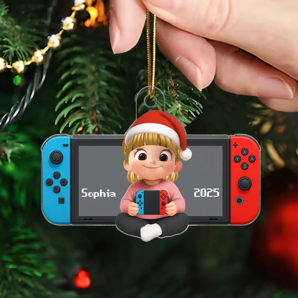 Acrylic Ornament with Game Console Theme, Festive Playful Design, Perfect Gift for Kids and Gamers - Image 7