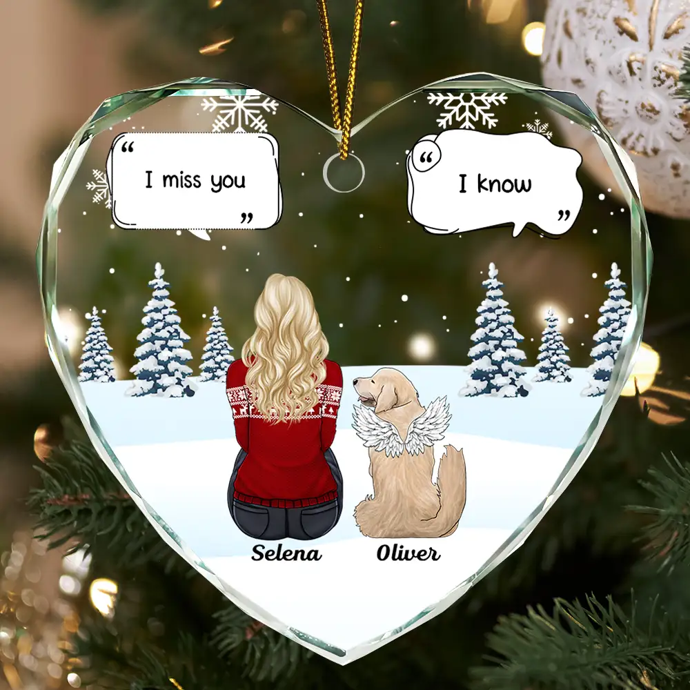 Personalized Crystal Heart Pet Memorial Ornament - Image 5