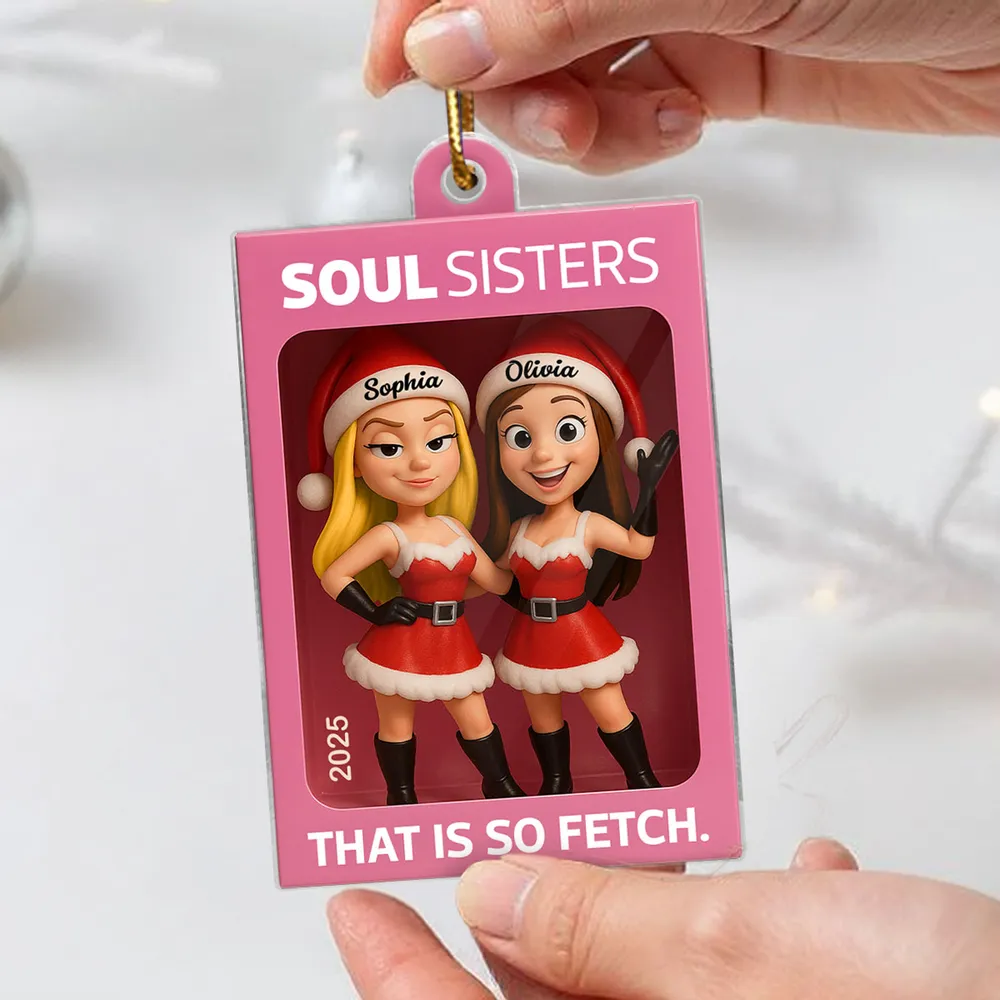 Soul Sisters Acrylic Ornament – Creative Friendship Keepsake, Heartfelt Gift for Best Friends with High-Definition Detail - Image 4