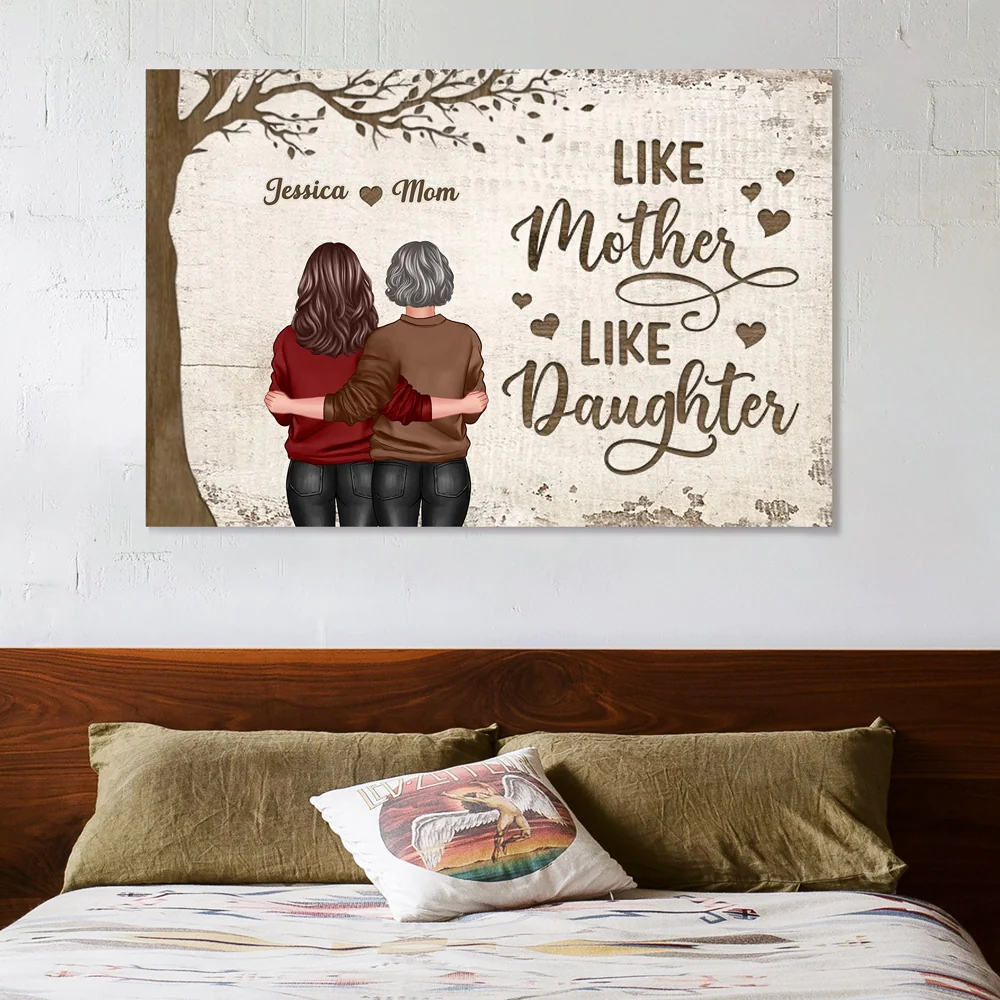 Poster Featuring Mother and Daughter Hug Scene, Clear & Textured Finish, Heartwarming Gift for Mother’s Day - Image 2