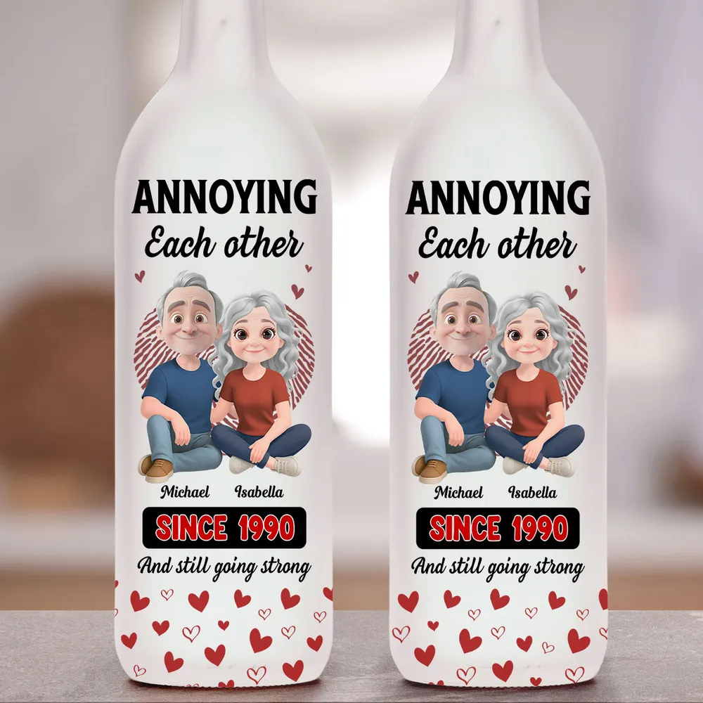 Personalized Bottle Lamp Annoying Each Other Couple Design for Bedroom Decor Warm Glow Unique Gift - Image 6