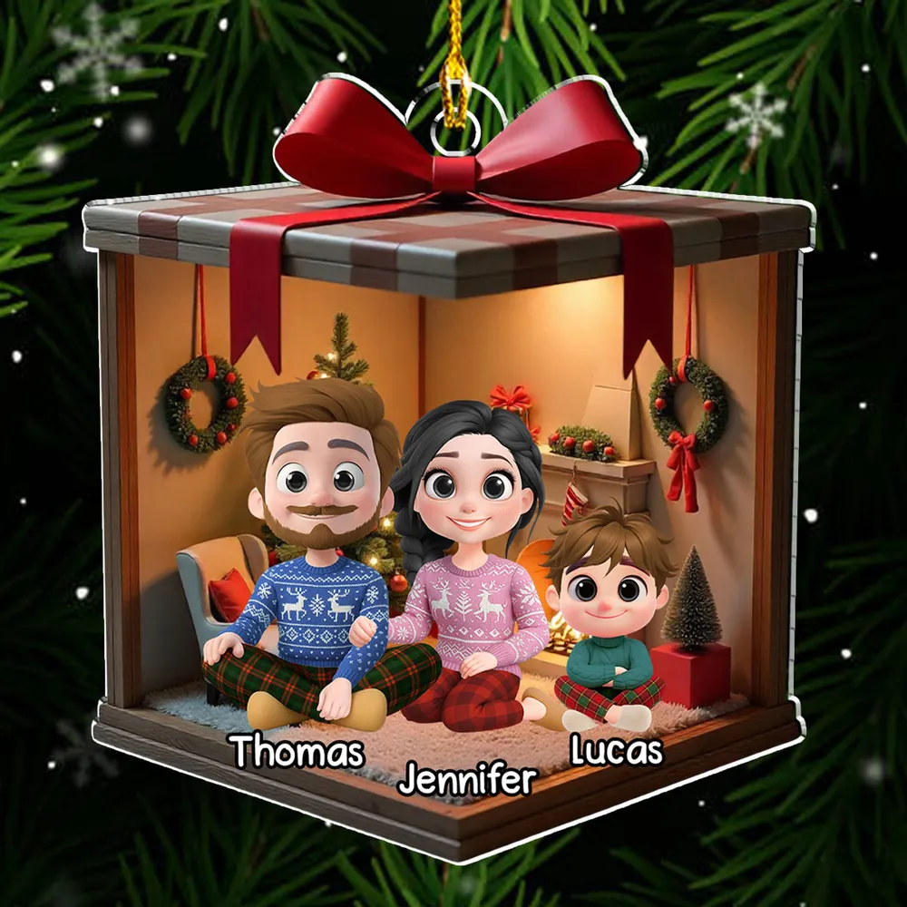 Family Acrylic Ornament – Warm Holiday Decoration & Heartfelt Gift for Loved Ones - Image 2