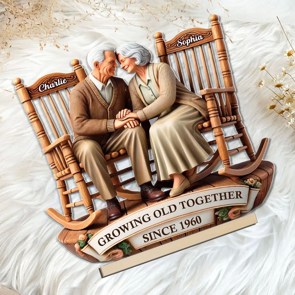 Growing Old Together Couple Acrylic Ornament – Personalized Anniversary Gift - Image 10