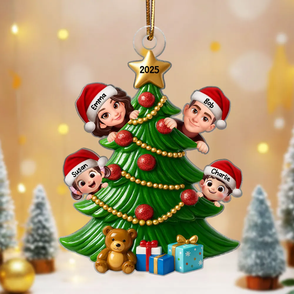 Christmas Tree Family Acrylic Ornament – Custom Christmas Decoration for Family - Image 5