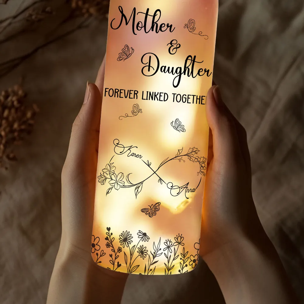 Bottle Lamp for Mother & Daughter | Gentle Glow with Meaningful Message, Gift-Ready Home Décor Piece - Image 2