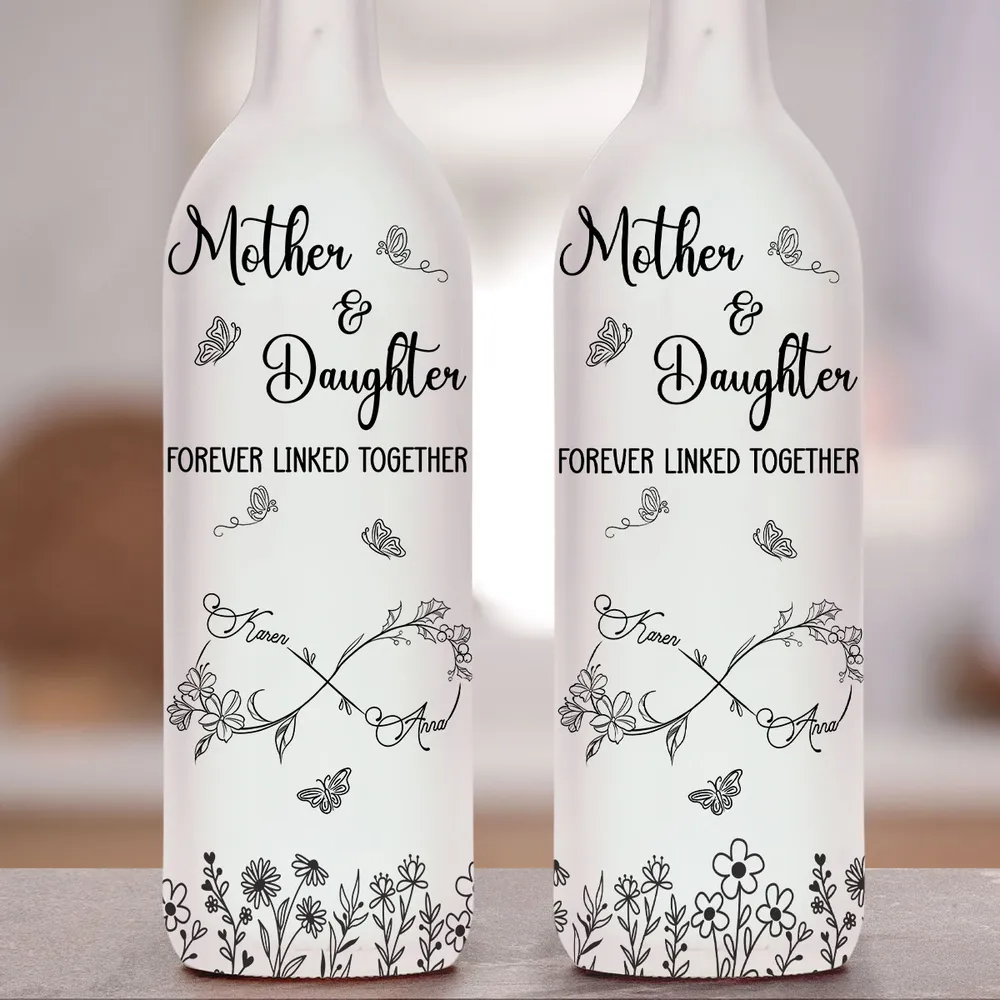 Bottle Lamp for Mother & Daughter | Gentle Glow with Meaningful Message, Gift-Ready Home Décor Piece - Image 3