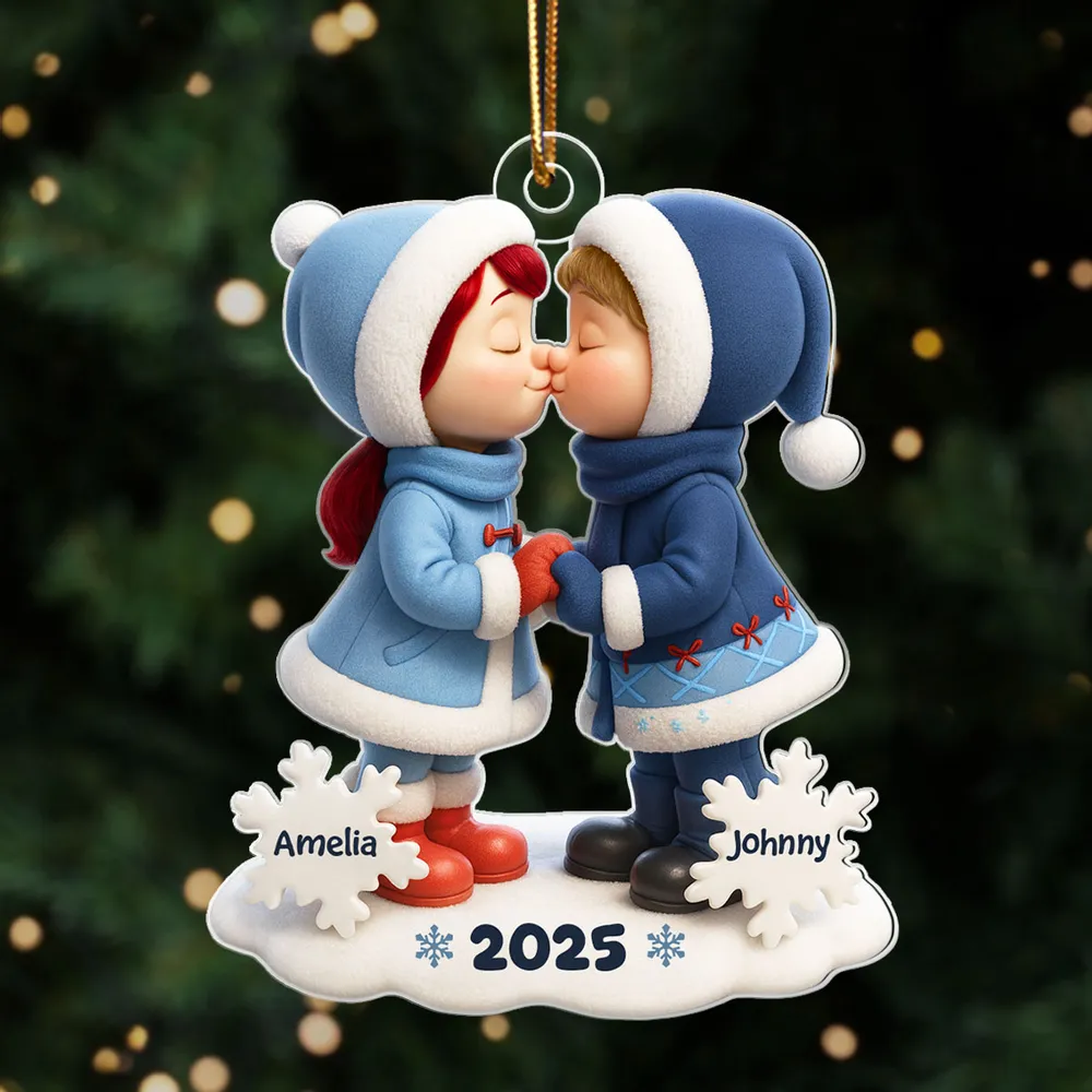 You & Me Acrylic Ornament – Cozy Christmas Tree Decor, Ideal Romantic Gift for Couples - Image 3