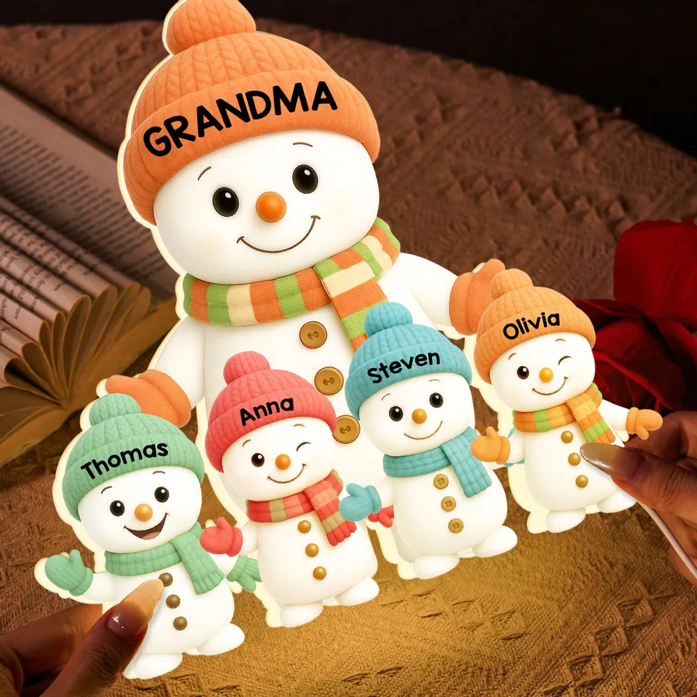 Personalized Acrylic Light Box Plaque with Family Names for Grandma - Image 5