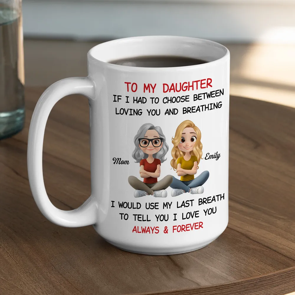 Father-to-Daughter Ceramic Mug, heartfelt “To My Daughter” quote,touching illustration, perfect gift for daughter, birthday or graduation - Image 6