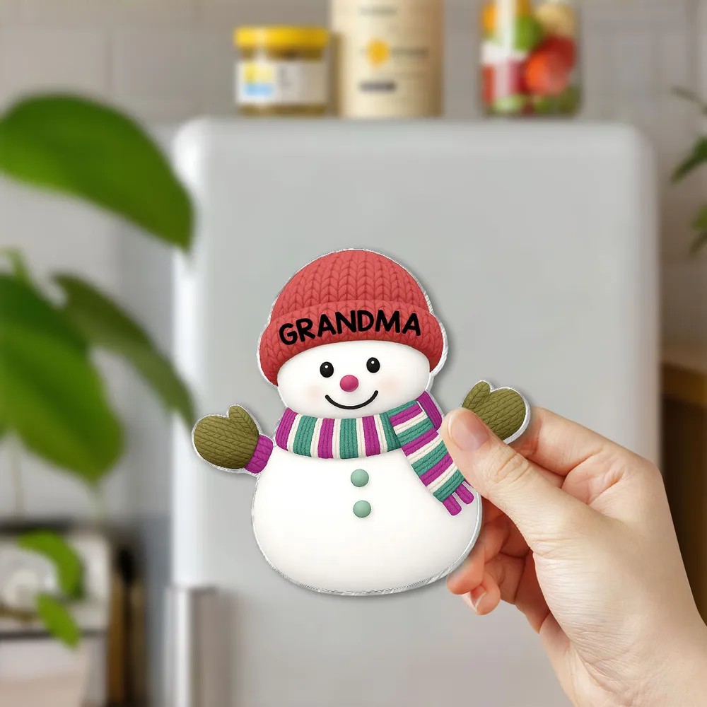 Acrylic Fridge Magnet Snowman Family Set | Festive Holiday Decoration, Perfect Gift for Grandparents and Family - Image 9