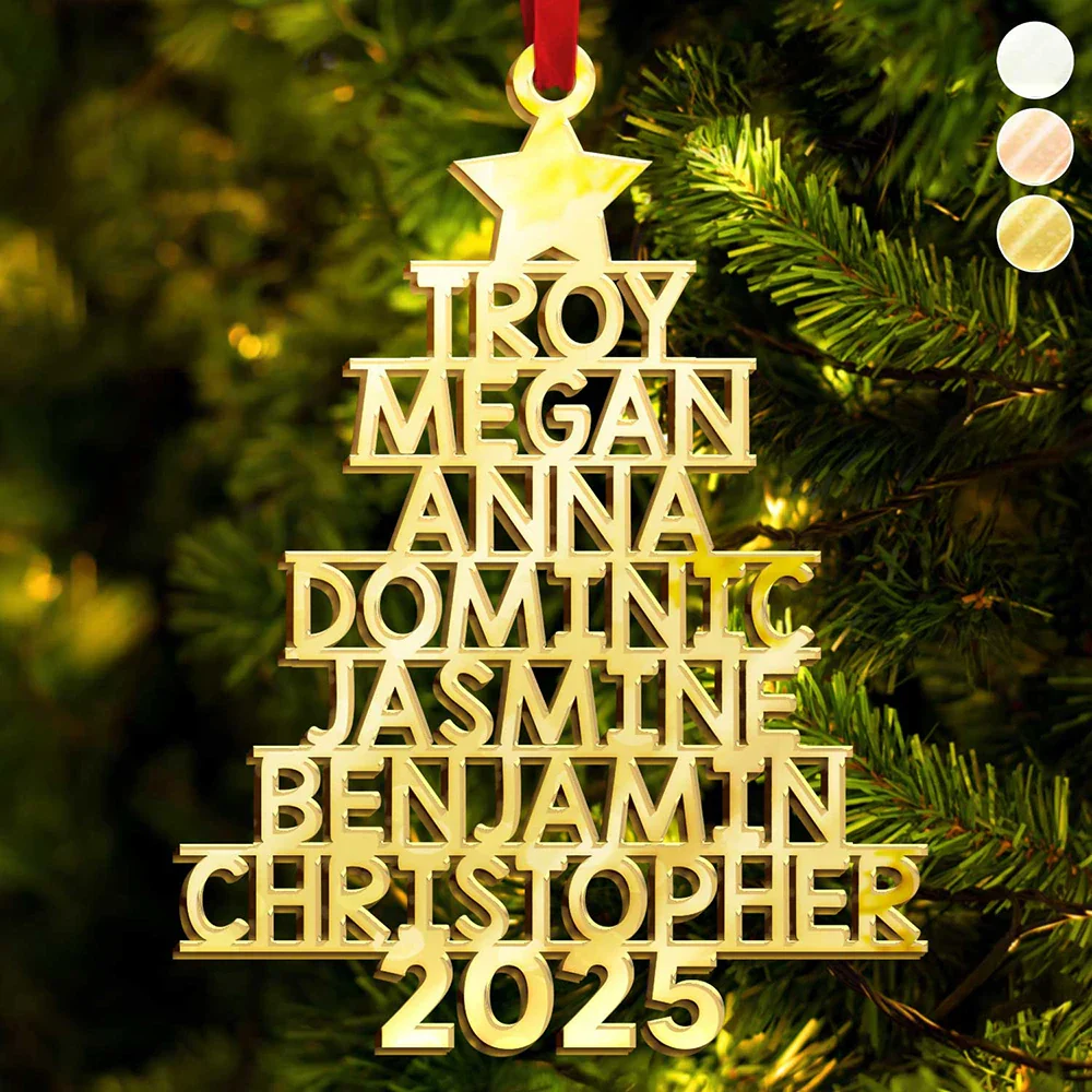 Acrylic Ornament Christmas Tree, Personalized Mirror Finish, Easy to Hang Holiday Decor, a Unique Gift for Family & Coworkers - Image 2