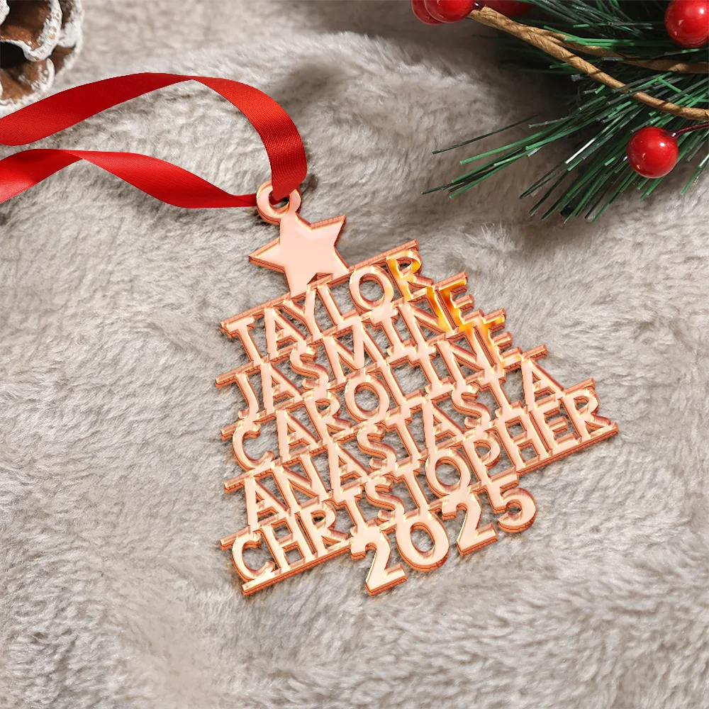 Acrylic Ornament Christmas Tree, Personalized Mirror Finish, Easy to Hang Holiday Decor, a Unique Gift for Family & Coworkers - Image 5