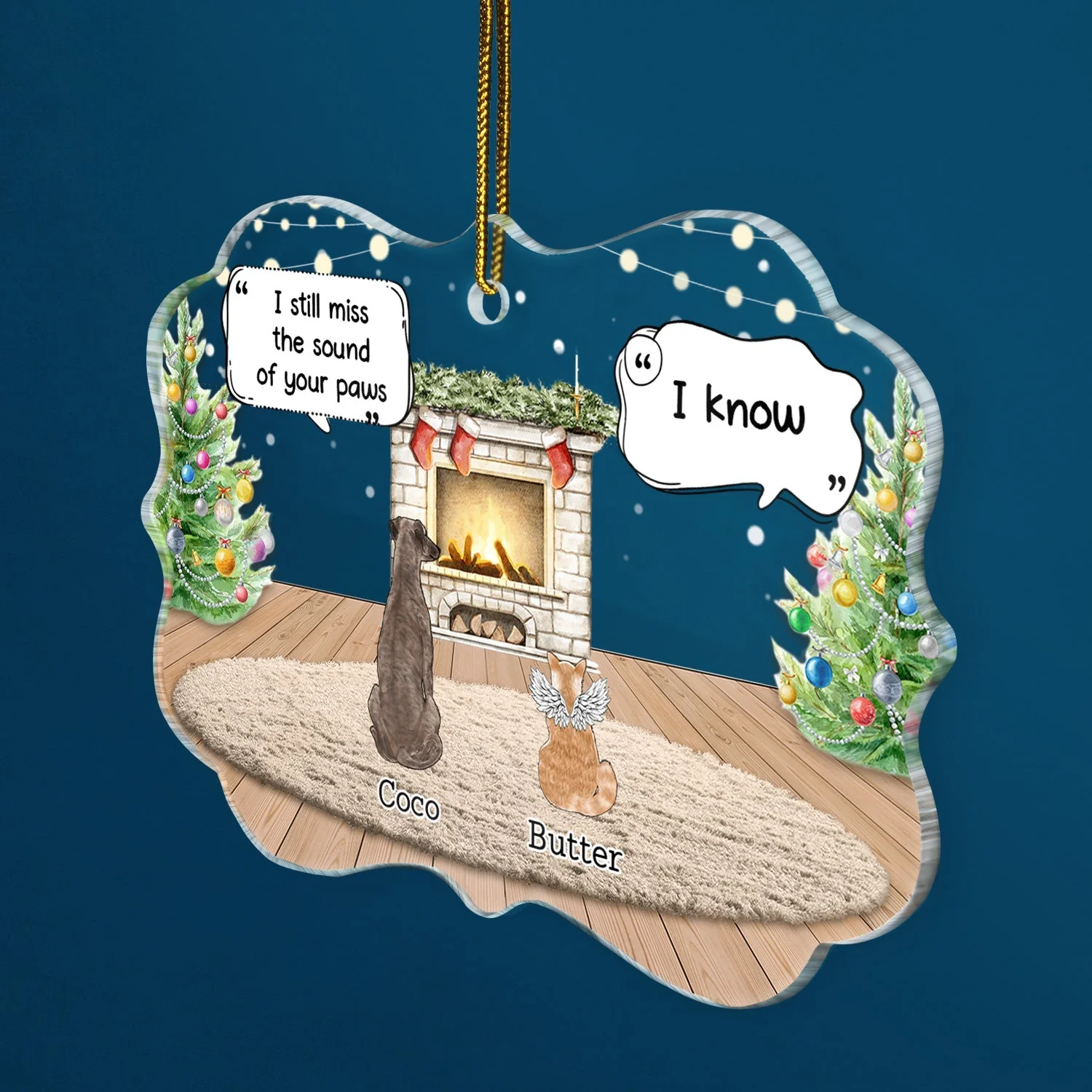 Pet Memory Acrylic Ornament – Heavenly Pets Theme, Perfect Memorial for Beloved Pets - Image 4