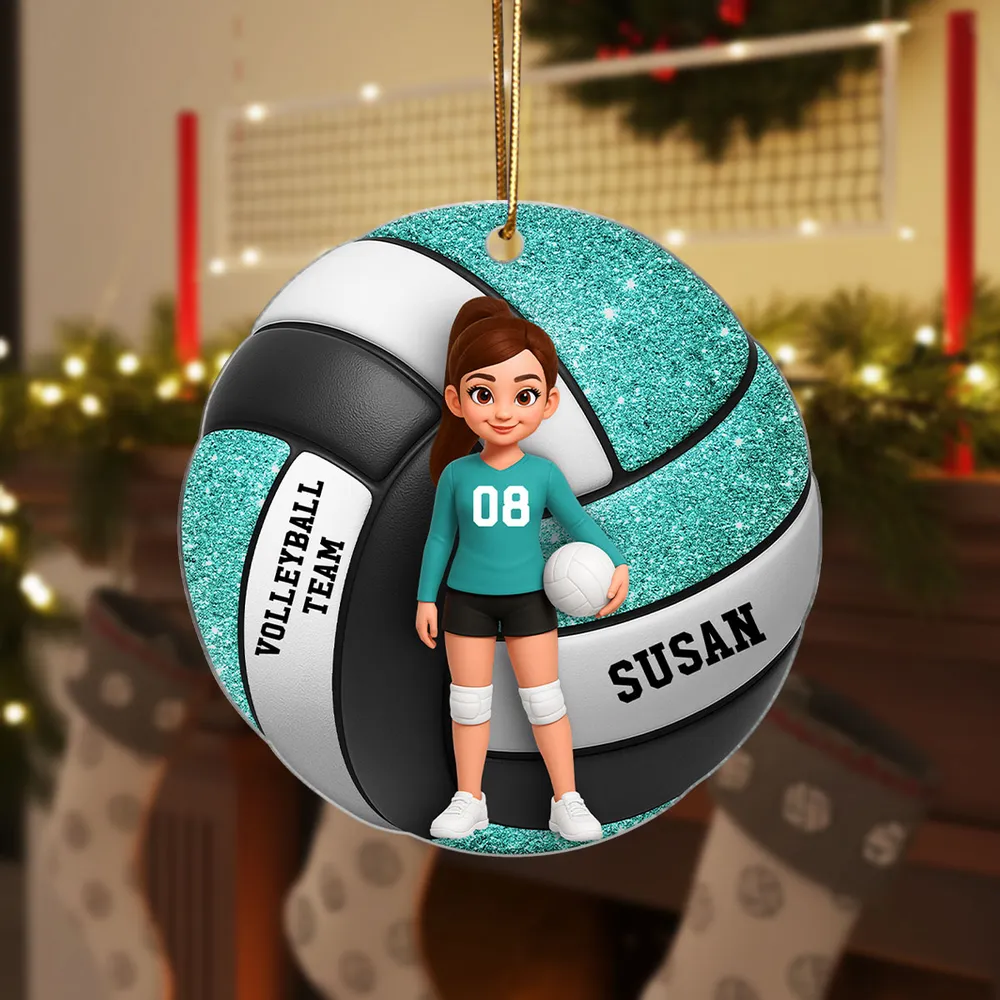 Acrylic Ornament for Volleyball Players | Custom Sporty Design, Gift-Ready Keepsake for Her - Image 4