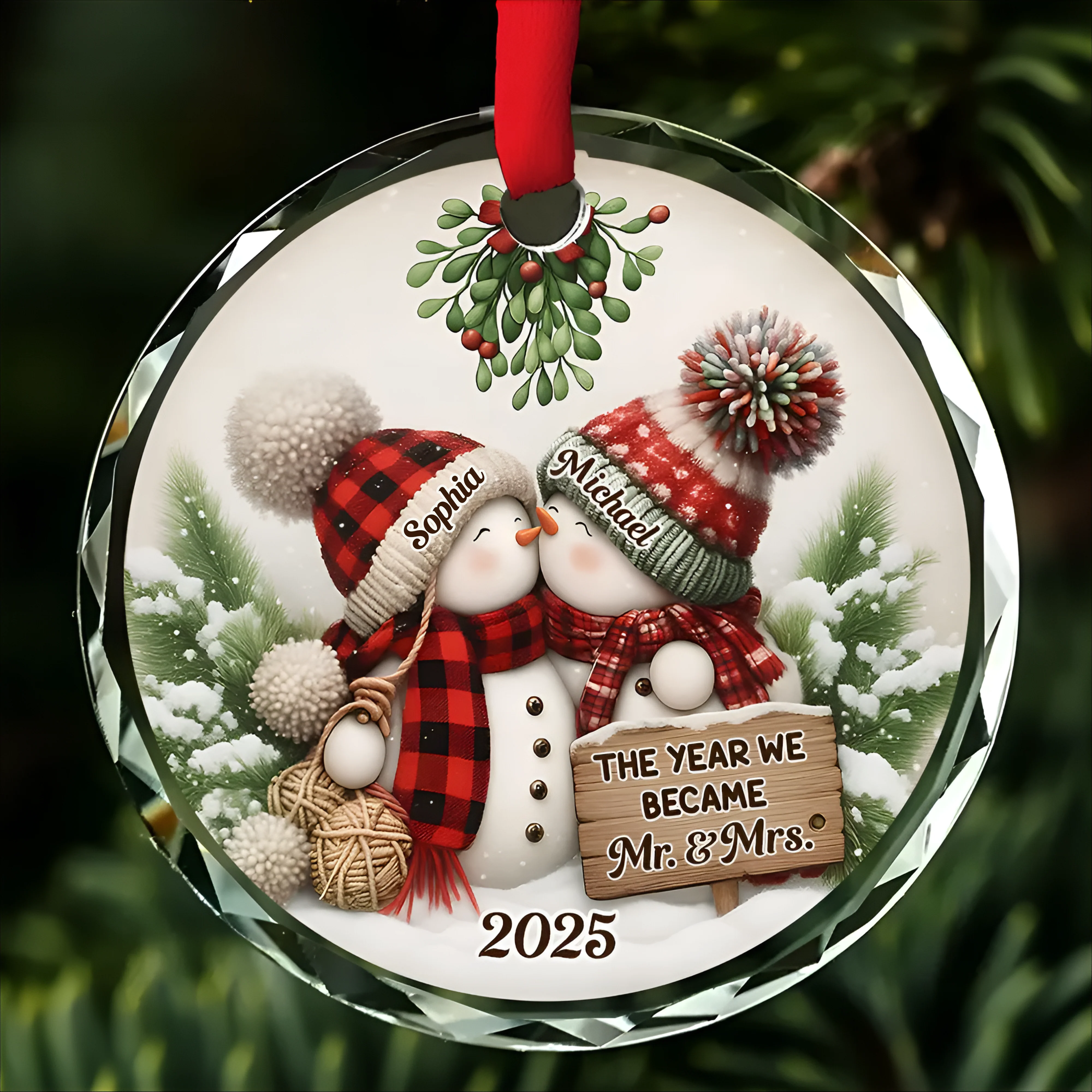 Silver Capped Glass Ornament – The Year We Became Mr. & Mrs., Perfect Christmas Gift for Couples & Newlyweds