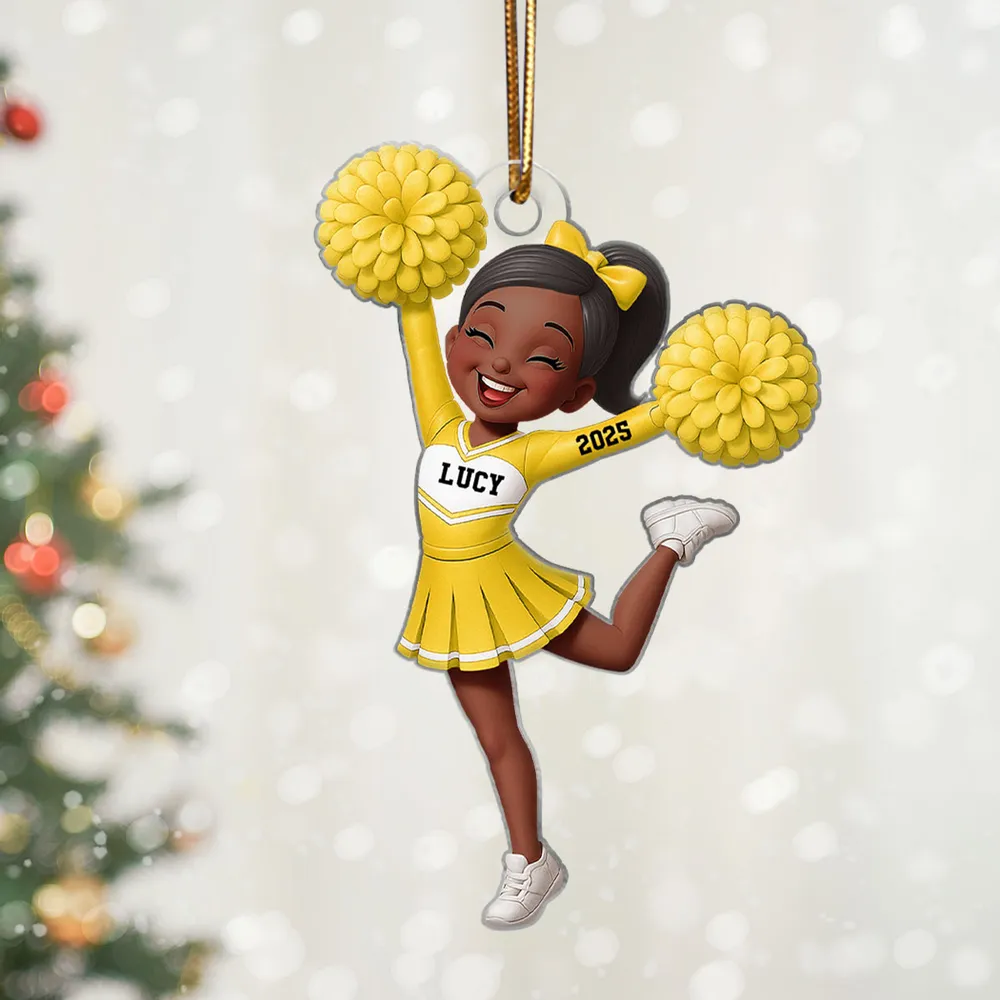 Acrylic Cheerleader Ornament - Personalized Gift - Image 3