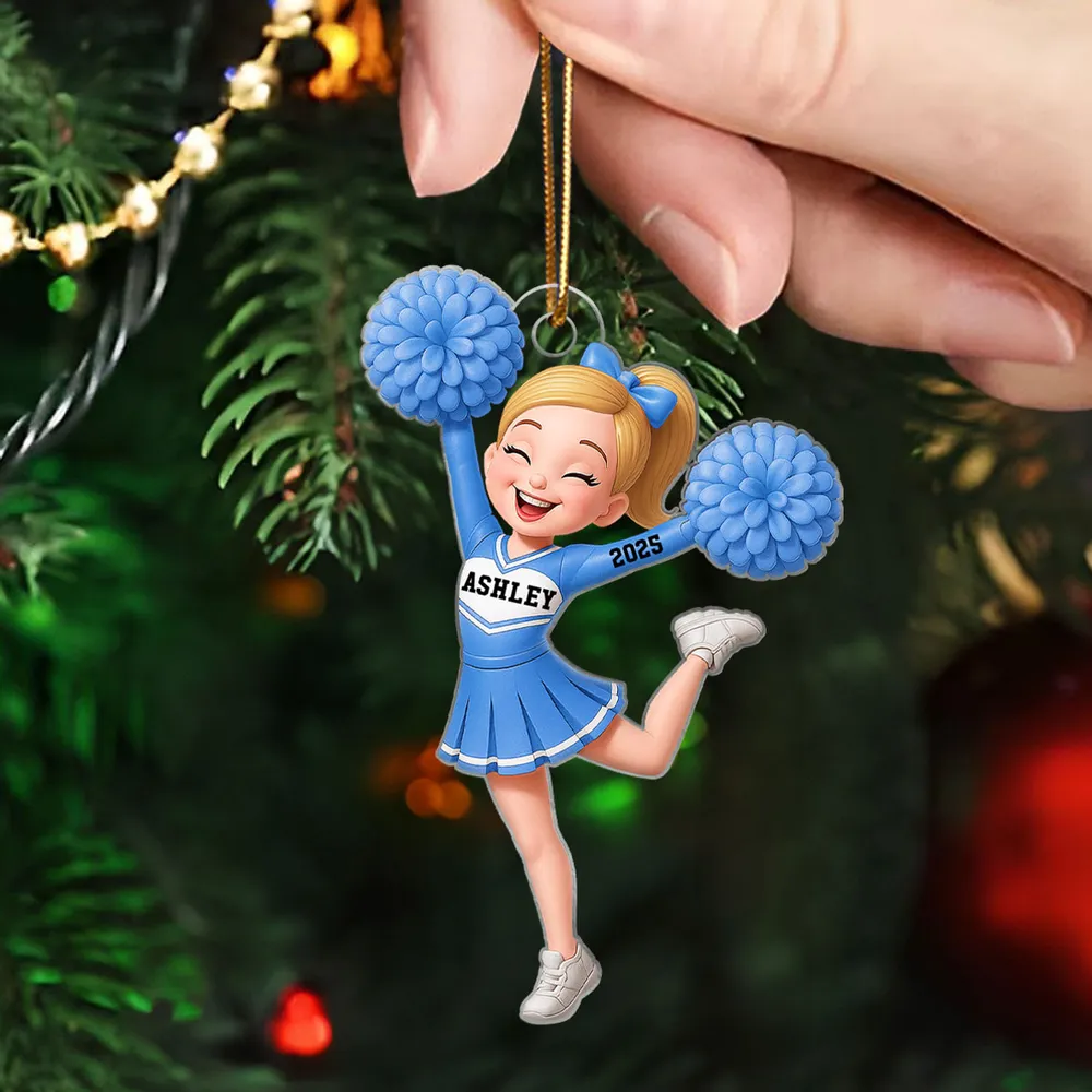 Acrylic Cheerleader Ornament - Personalized Gift - Image 5