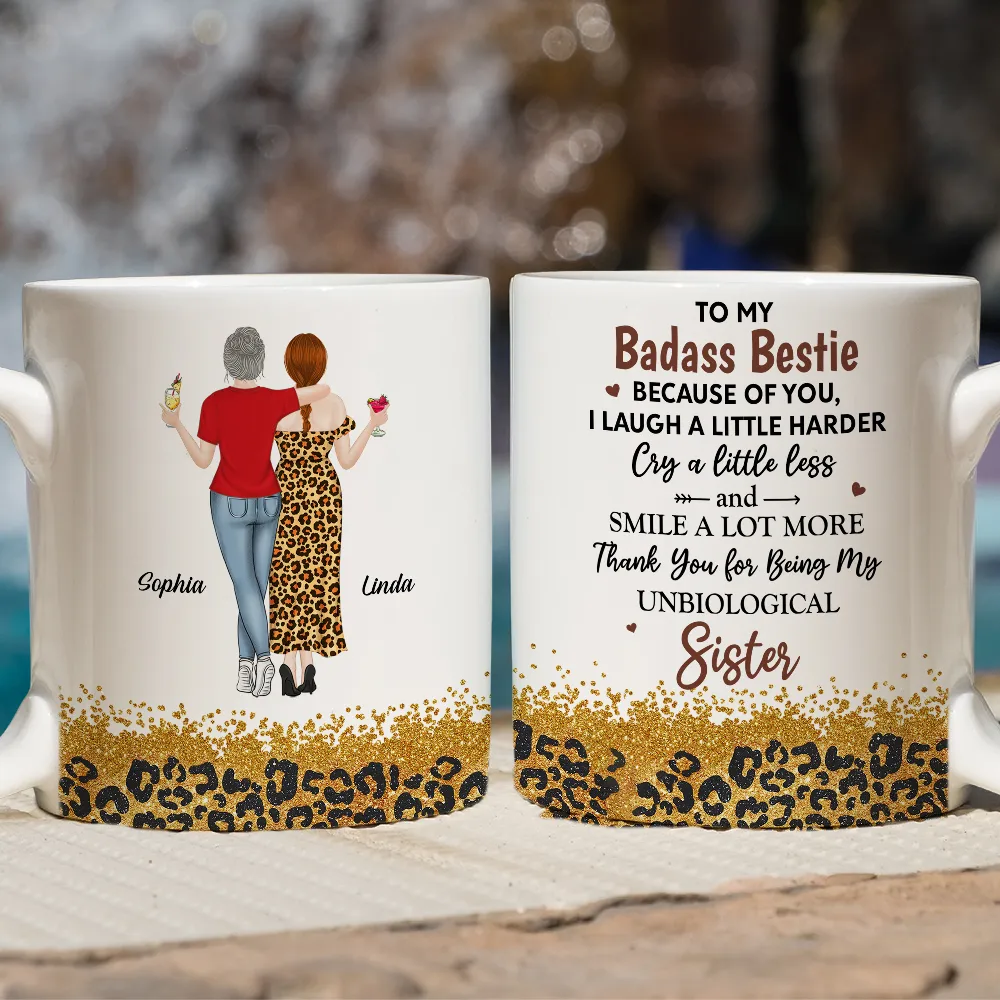 White Ceramic Mug for Best Friends – Heartfelt Unbiological Sister Gift to Share Joy - Image 4