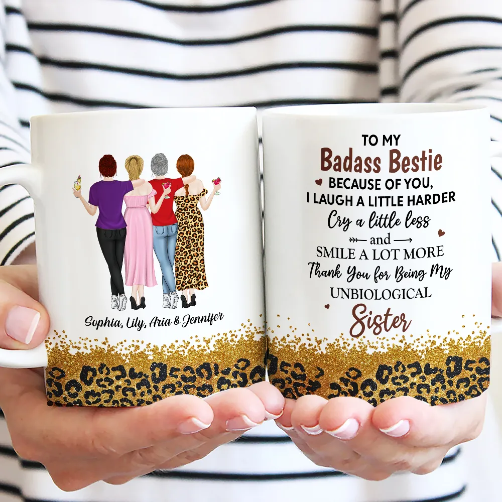 White Ceramic Mug for Best Friends – Heartfelt Unbiological Sister Gift to Share Joy - Image 5