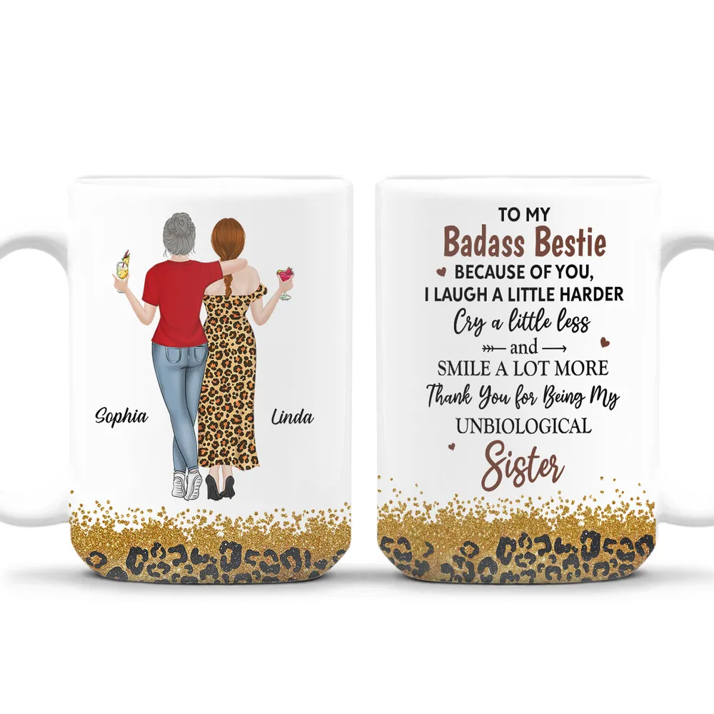 White Ceramic Mug for Best Friends – Heartfelt Unbiological Sister Gift to Share Joy - Image 6