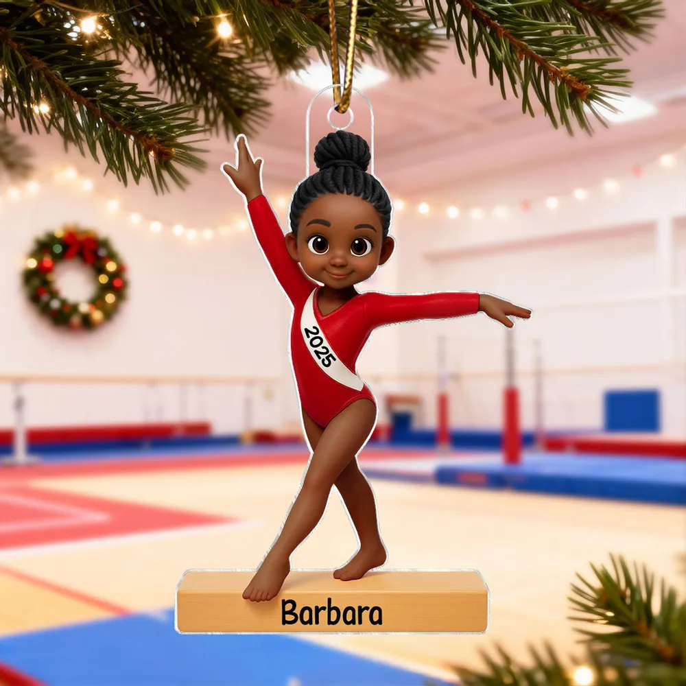 Gymnast Girl Acrylic Ornament – Holiday Keepsake, Perfect Gift for Daughters or Gymnastics Fans - Image 5
