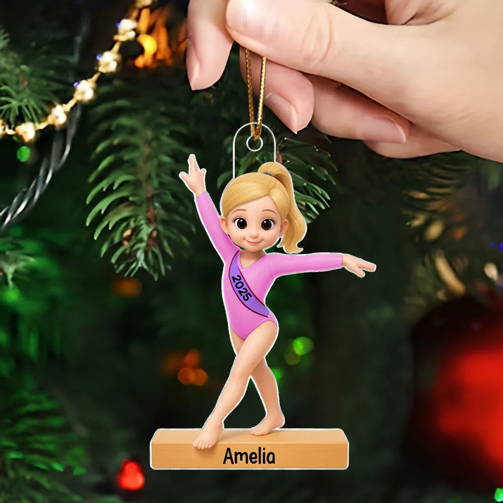 Gymnast Girl Acrylic Ornament – Holiday Keepsake, Perfect Gift for Daughters or Gymnastics Fans - Image 7
