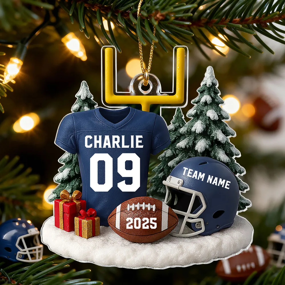 American Football Acrylic Ornament – Perfect Holiday Gift for Football Lovers, Football Team - Image 10
