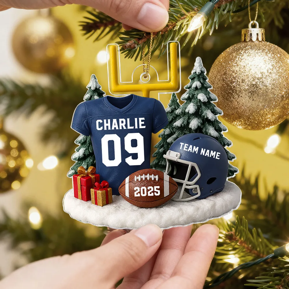 American Football Acrylic Ornament – Perfect Holiday Gift for Football Lovers, Football Team - Image 11