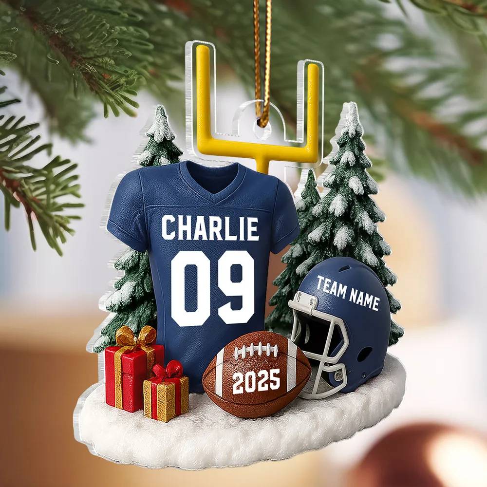 American Football Acrylic Ornament – Perfect Holiday Gift for Football Lovers, Football Team - Image 3