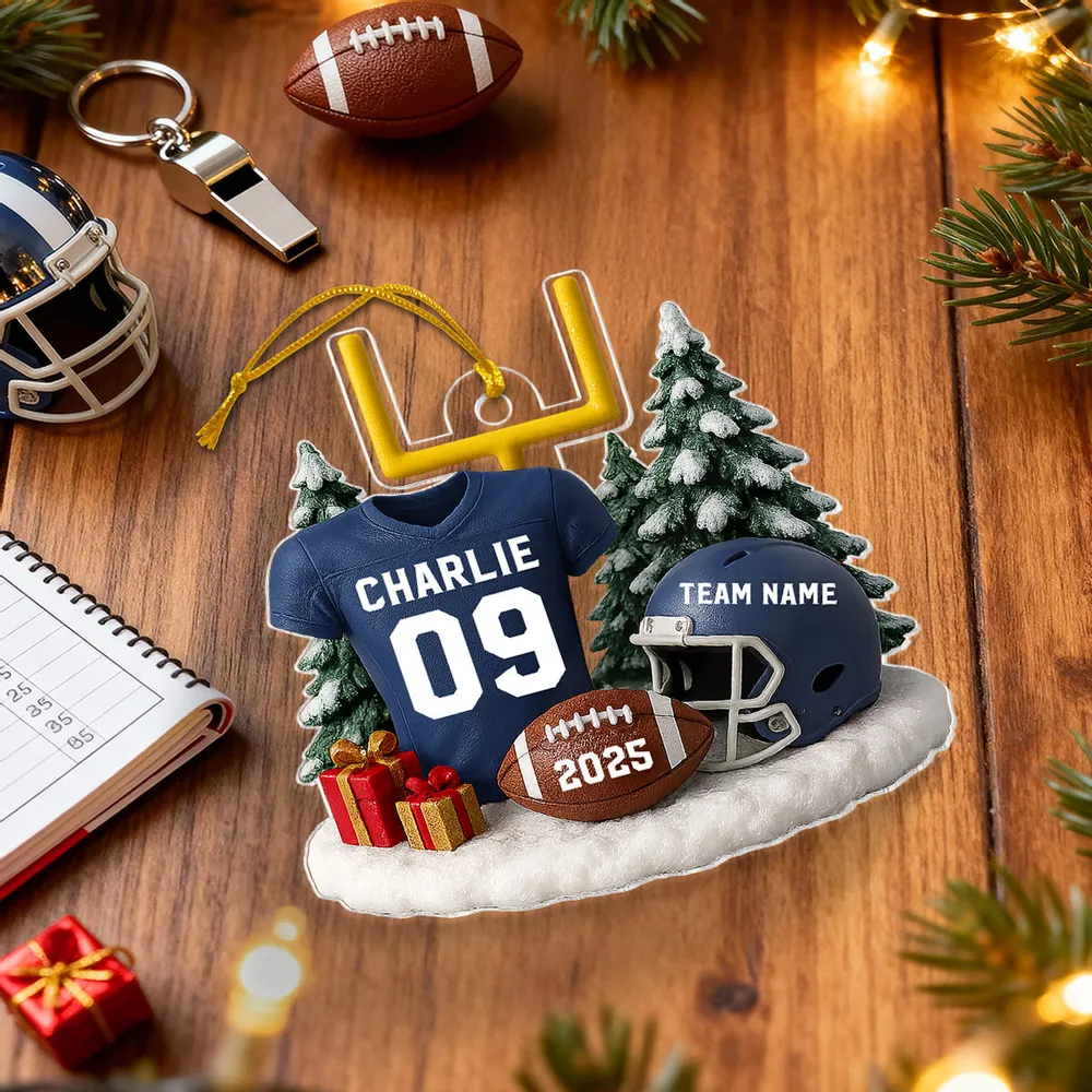 American Football Acrylic Ornament – Perfect Holiday Gift for Football Lovers, Football Team - Image 5