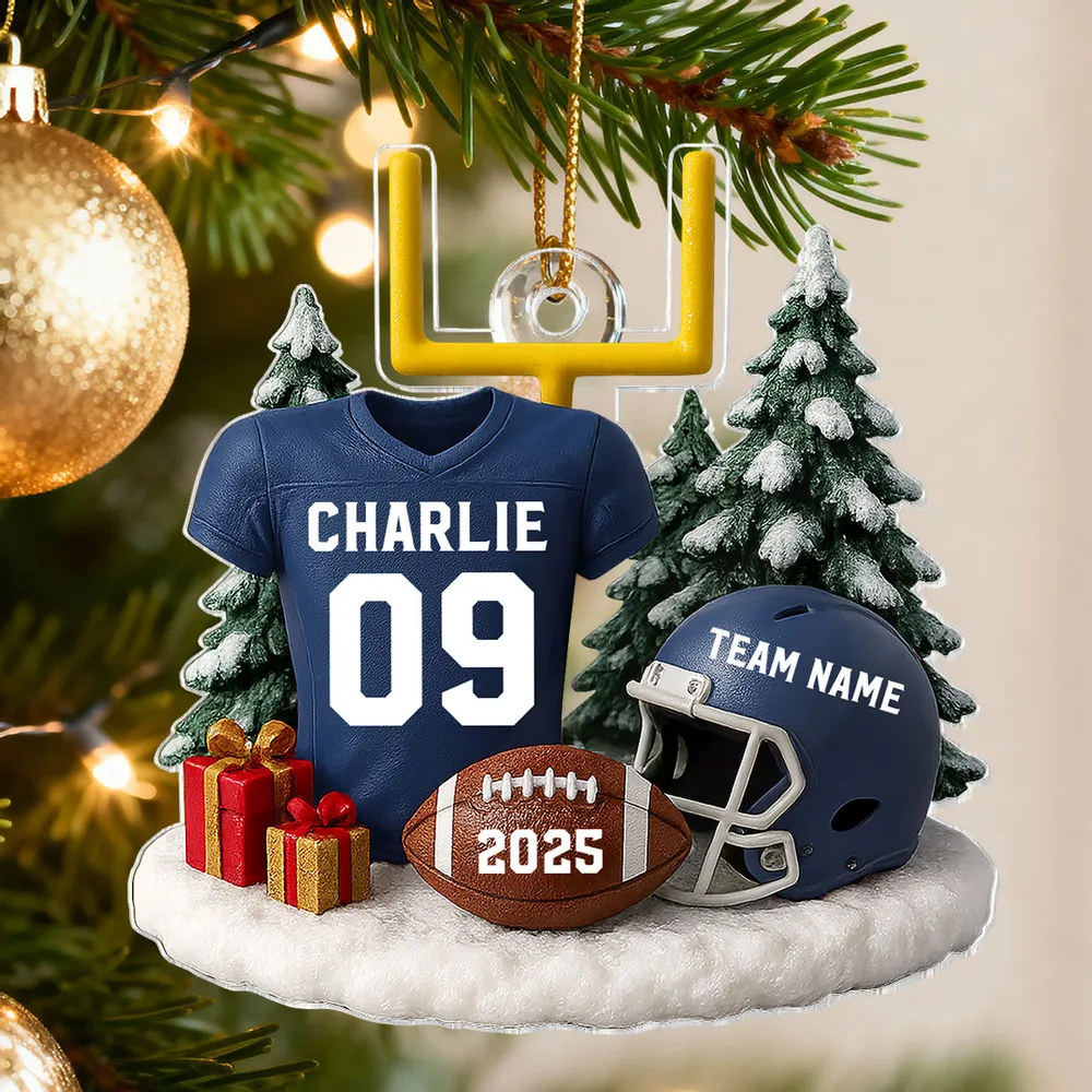 American Football Acrylic Ornament – Perfect Holiday Gift for Football Lovers, Football Team - Image 6