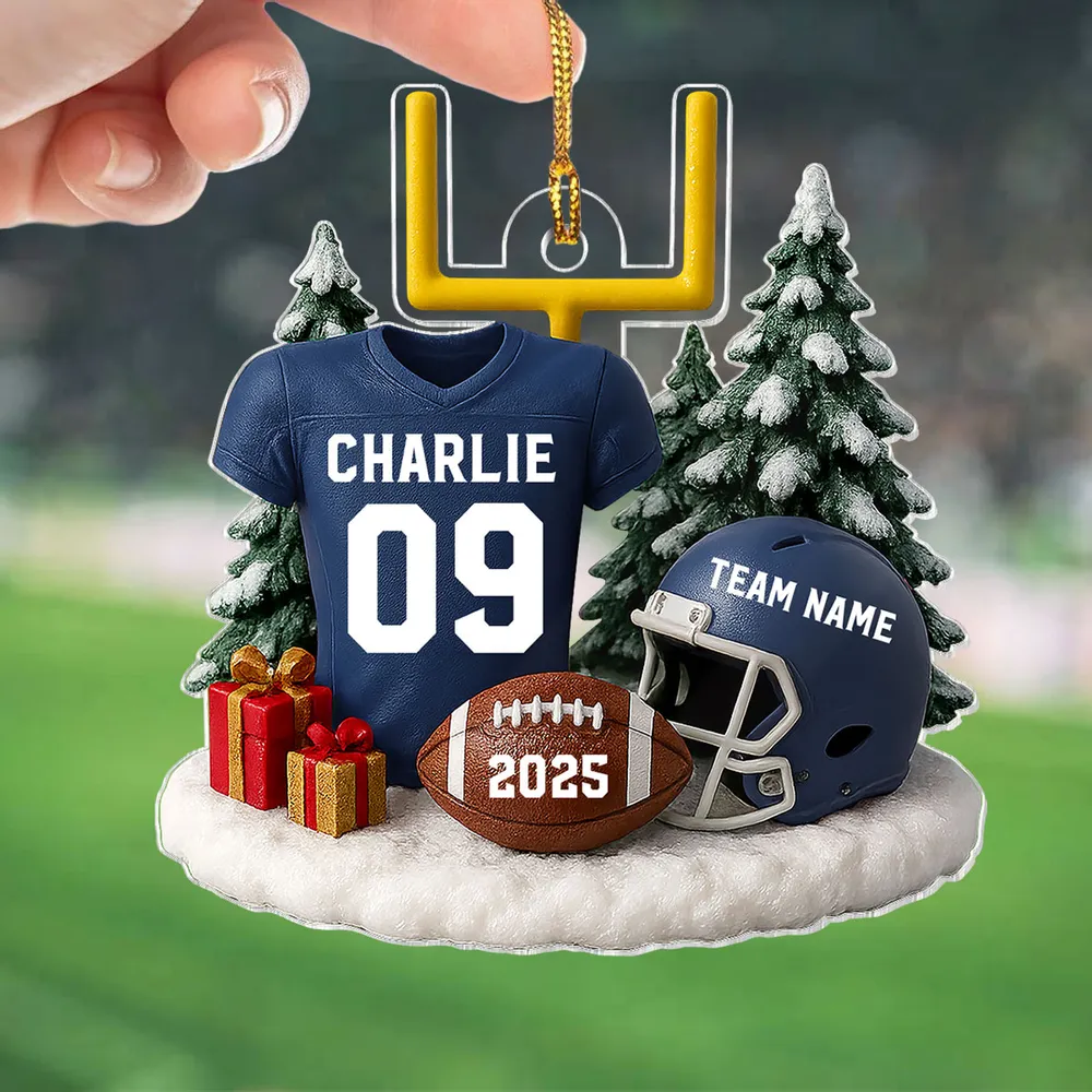 American Football Acrylic Ornament – Perfect Holiday Gift for Football Lovers, Football Team - Image 9