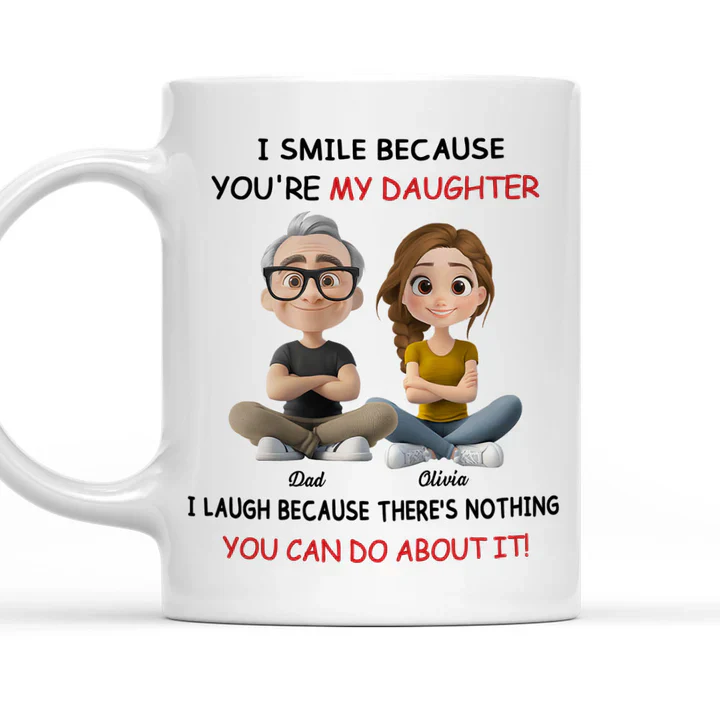Mug with Mother–Daughter Cartoon, playful message, gift-ready keepsake for coffee or tea, perfect gift for Mom from Daughter - Image 6